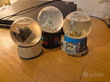 LOTTO 3x SNOW GLOBE/PALLE DI VETRO COLLEZIONE - S