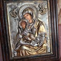 icona maddona con bambino arg 925