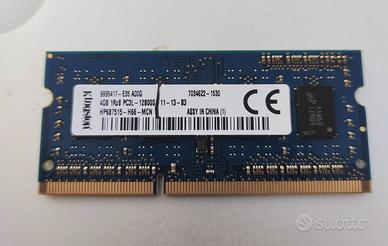 RAM DDR3L 4GB Kingston 1600MHz Laptop / Notebook
