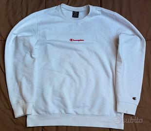 Felpa bianca Champion in cotone taglia M