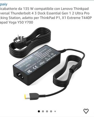 Caricabatterie Lenovo 135W Slim Tip NUOVO