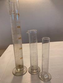 ANTICHI CILINDRI GRADUATI IN VETRO
