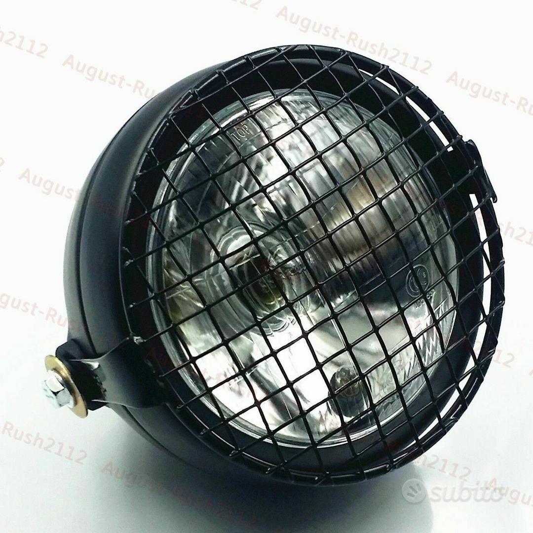 Buy Alchemy Parts Motorcycle Custom Headlight in Black Fox Eye Design