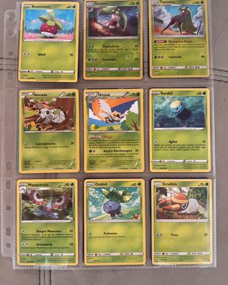 Lotto carte Pokemon erba