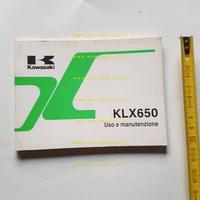 Kawasaki KLX 650 1992 manuale uso ITALIANO epoca
