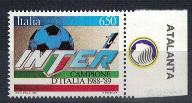 Inter Scudetto 1989 bandella Atalanta euro 1,50