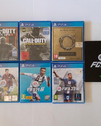 Giochi PS4 Call of Duty, Fifa e Skyrim + Steelbook