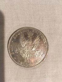 Tallero 5 Lire del 1896 in argento 800