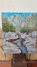 paesaggio olio su tela 