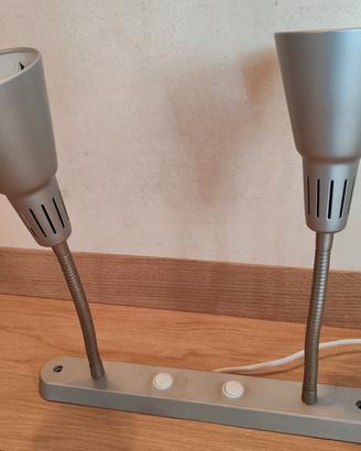 faretti vintage grigio argento  2 luci IKEA kvart 