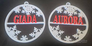 palline natalizie con nome 