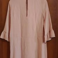 Camicia vestito Zara basic rosa cipria