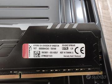 RAM DDR4 hyperX Fury 8GB RGB