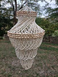Lampadario di conchiglie a sospensione
