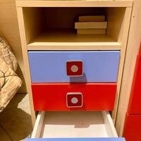 Scrivania, comodino e colonna armadio