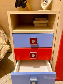 Scrivania, comodino e colonna armadio