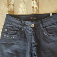 Pantaloni estivi in cotone, modello skinny neri
