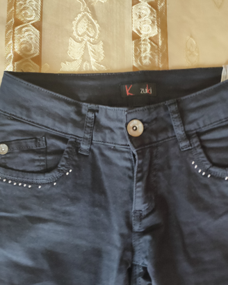 Pantaloni estivi in cotone, modello skinny neri