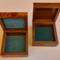 Coppia scatole in legno possibile humidor