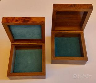 Coppia scatole in legno possibile humidor