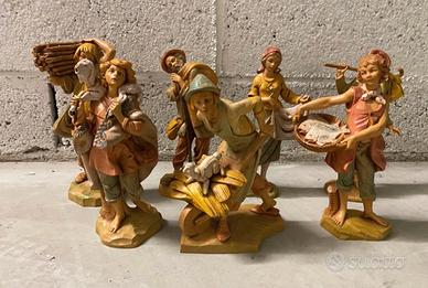 Lotto statuine fontanini presepe vintage