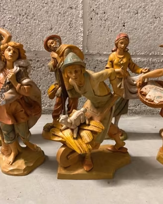 Lotto statuine fontanini presepe vintage