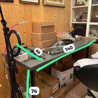 Tavolo IKEA scrivania 60x140 legno grigia