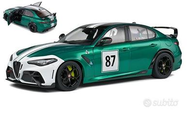 MODELLO  ALFA ROMEO NUOVA GIULIA GTAM GREEN SOLIDO