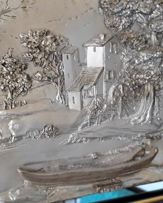 Quadro bassorilievo in argento MARINA
