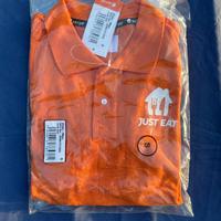 Polo Just Eat arancione ufficiale taglia S