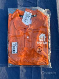 Polo Just Eat arancione ufficiale taglia S