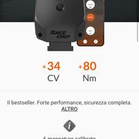 Centralina aggiuntiva race chip rs