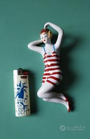 Antica statuina vintage ceramica anni 30 Liberty 