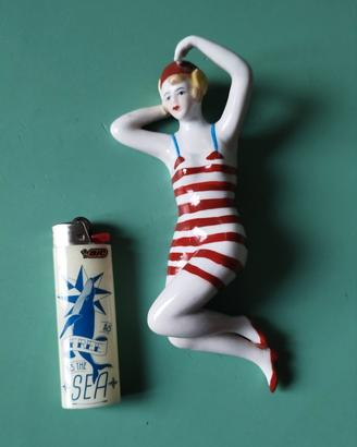 Antica statuina vintage ceramica anni 30 Liberty 