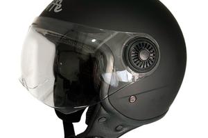 CASCO DIEFFE DEMIJET NERO OPACO VISIERA ELICOTTERO