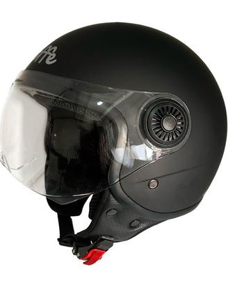 CASCO DIEFFE DEMIJET NERO OPACO VISIERA ELICOTTERO