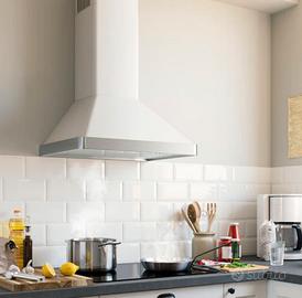 Cappa per cucina Bianco e Acciaio 60x45