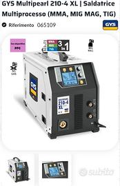 Saldatrice multiprocesso Gys 210 xl 220v inverter