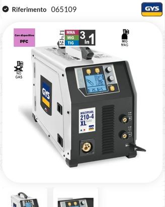 Saldatrice multiprocesso Gys 210 xl 220v inverter