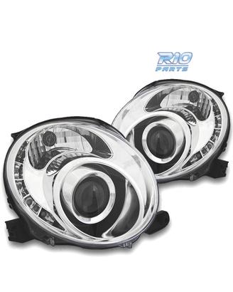 FARI FIAT 500 07-15 LUCE DIURNA TFL FONDO CROMATO