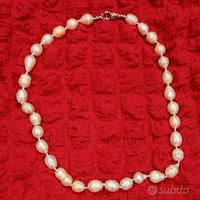 Collana Collier Vintage con grandi perle barocche