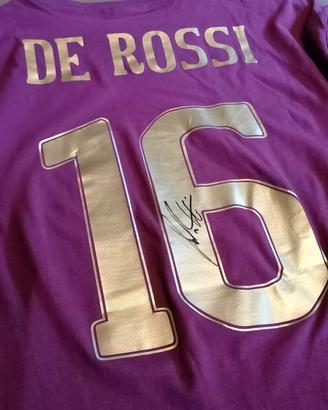 T-shirt Roma derby autografata Daniele De Rossi