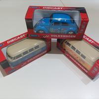 macchinine e mini bus Volkswagen samba maggiolino