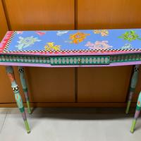 Consolle in legno e  specchio