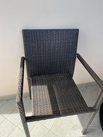 N 3 Sedie intrecciata in  plastica