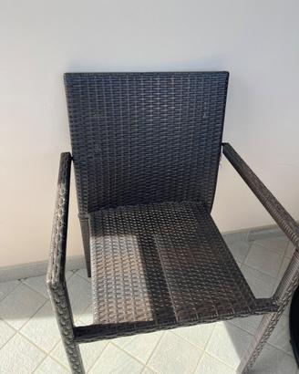 N 3 Sedie intrecciata in  plastica