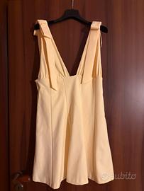 Vestito Zara giallo burro con fiocchi - NUOVO