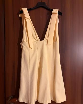 Vestito Zara giallo burro con fiocchi - NUOVO
