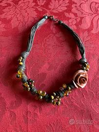 Collana bigiotteria in corda