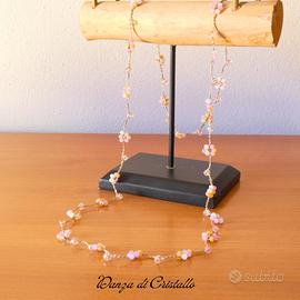 Collana Artigianale Danza di Cristallo con perline